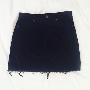 Black velvet Mini skirt